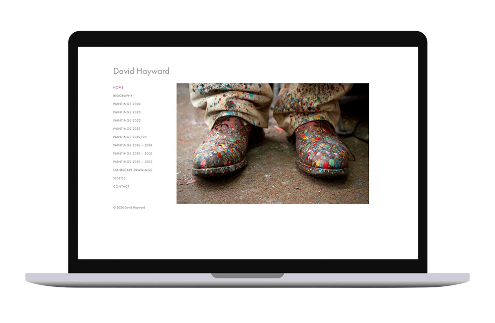 Artist David Hayward – Website Design