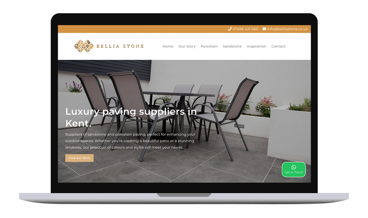 Bellia Stone – Website Design