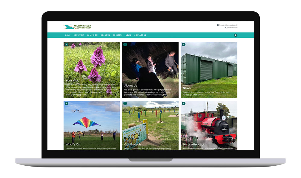 Milton Creek Country Park – Website Design